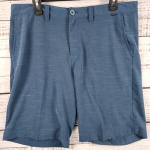 TravisMathew All In Shorts 36 Regular Blue Textured Performance Golf Chino